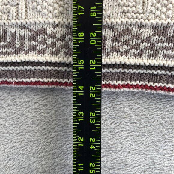 Shenandoah Women's Sweater Medium Embroidered Cardinal Beige Crochet Knit - Picture 5 of 12